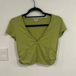 Lime green crop top